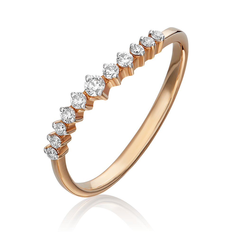 Кольцо из красного золота с фианитами 01-3286-00-401-1110-03