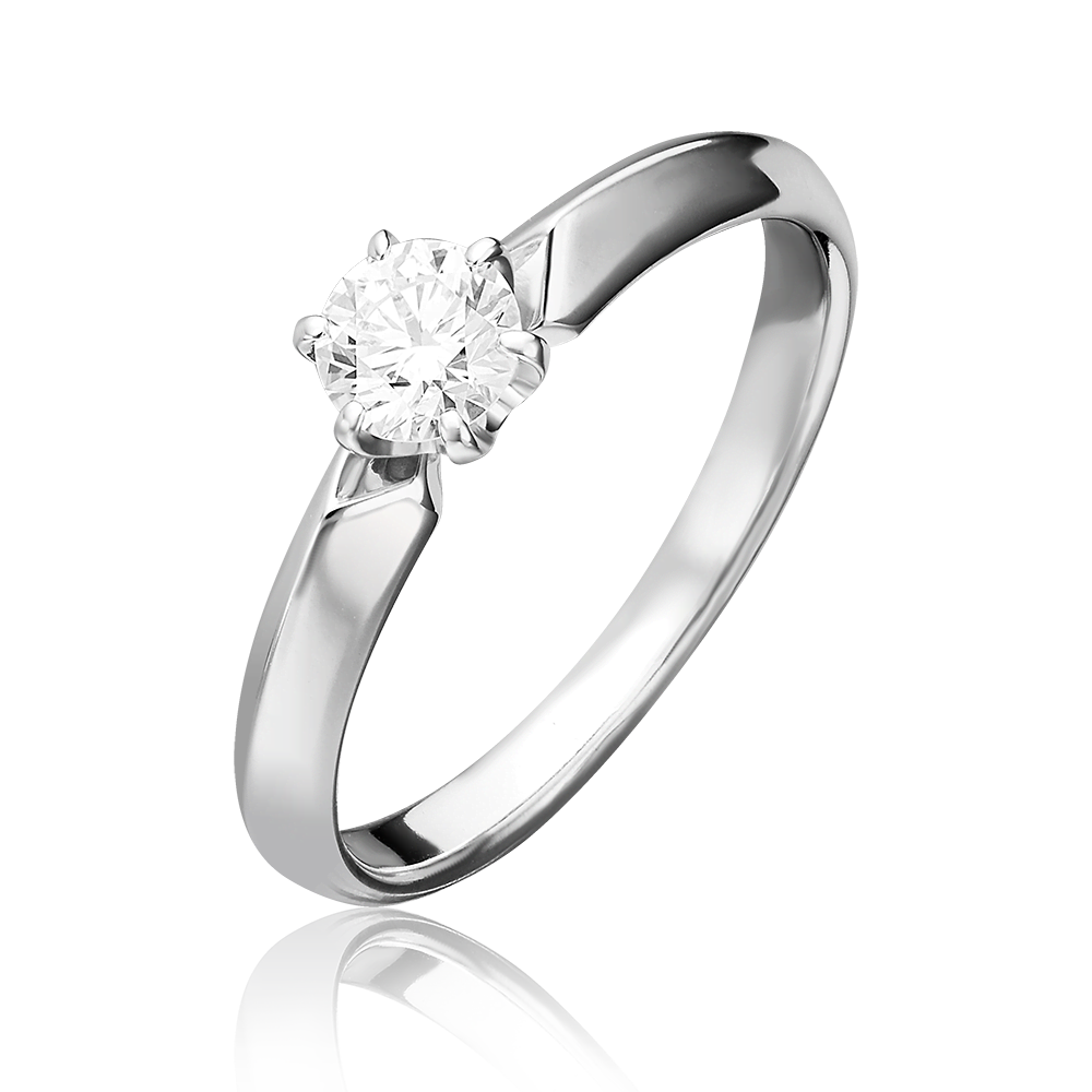 Помолвочное кольцо из белого золота с бриллиантом 01-0995-00-101-1120-30