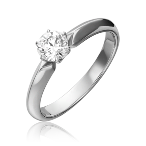 Помолвочное кольцо из белого золота с бриллиантом 01-0997-00-101-1120-30