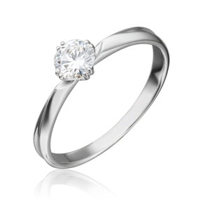 Помолвочное кольцо из белого золота с бриллиантом 01-0945-00-101-1120-30