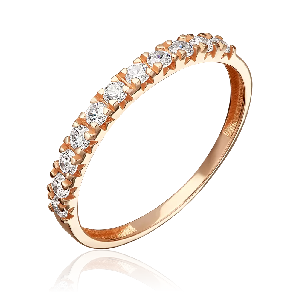 Кольцо из красного золота с фианитами 01-5990-00-401-1110