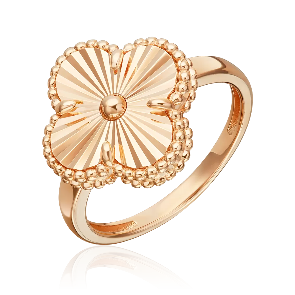 Кольцо «Клевер» из красного золота 01-5950-00-000-1110