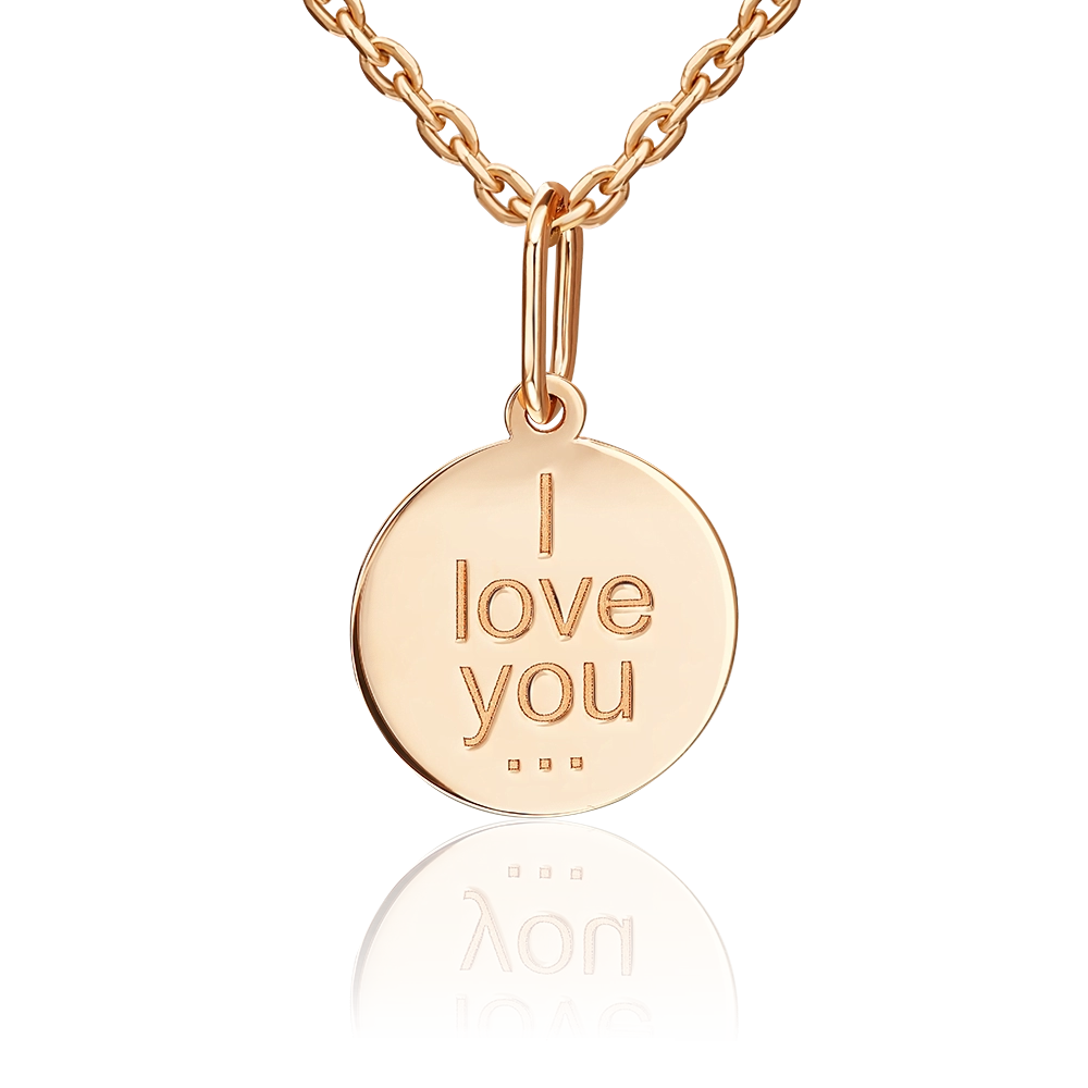 Подвеска «Я люблю тебя...» из красного золота 03-3661-00-000-1110