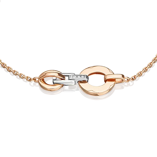 Браслет из комбинированного золота с бриллиантами 05-0734-00-101-1111