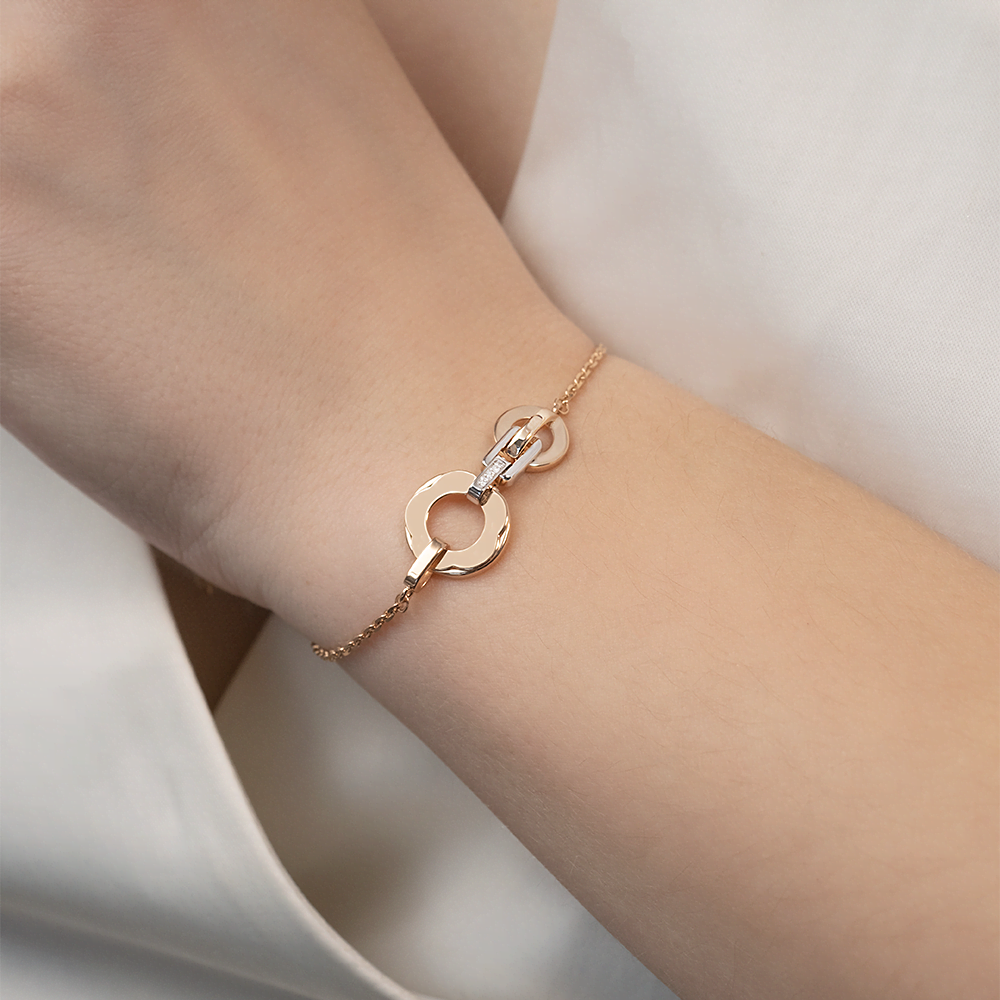 Браслет из комбинированного золота с бриллиантами 05-0734-00-101-1111