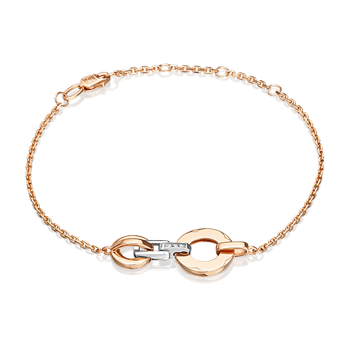 Браслет из комбинированного золота с бриллиантами 05-0734-00-101-1111