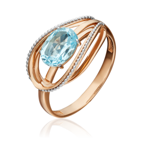 Кольцо из комбинированного золота с топазом 01-5390-00-201-1111-57