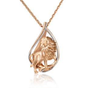 Подвеска «Знак зодиака Лев» из комбинированного золота 03-2814-07-000-1111-48