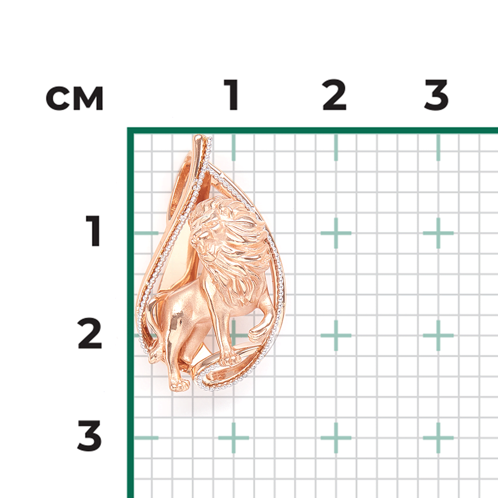 Подвеска «Знак зодиака Лев» из комбинированного золота 03-2814-07-000-1111-48