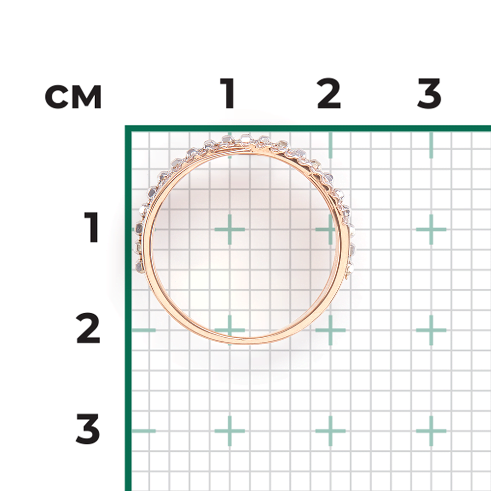 Кольцо из комбинированного золота с фианитами 01-5327-00-401-1111-03