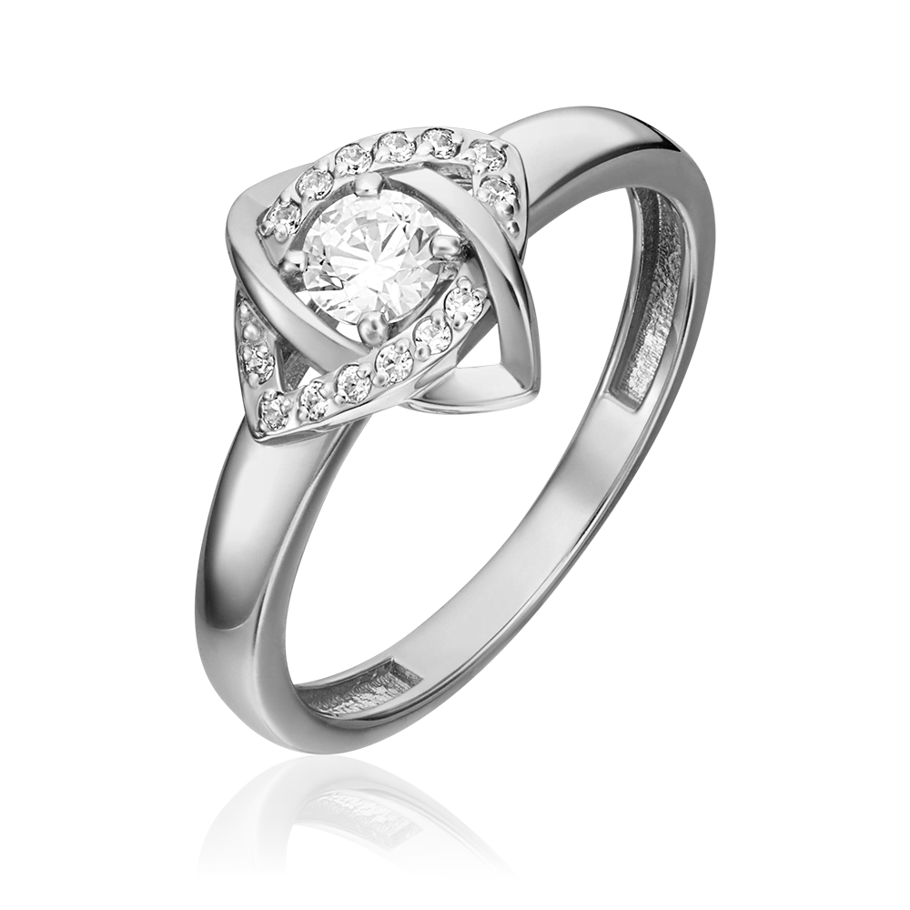 Кольцо из белого золота с фианитами 01-5304-00-401-1120