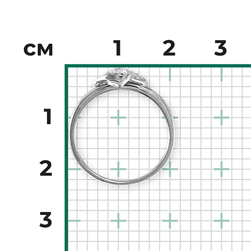 Кольцо из белого золота с фианитами 01-5304-00-401-1120