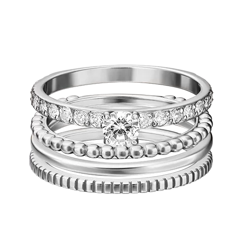 Набор колец из серебра с фианитами 13-0012-00-401-0200-69