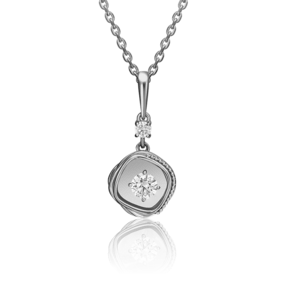 Подвеска из белого золота с фианитами 03-2942-00-501-1120-38