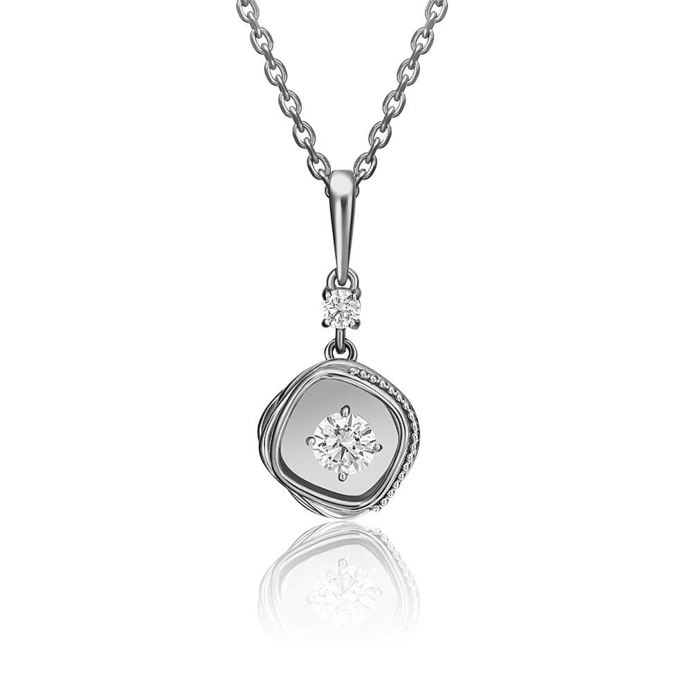 Подвеска из белого золота с фианитами 03-2942-00-501-1120-38