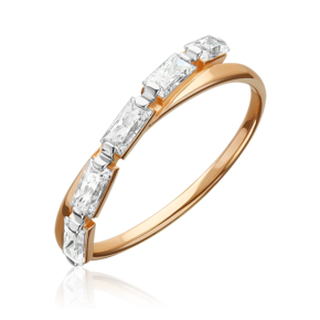 Кольцо из красного золота с фианитами 01-5941-00-401-1110