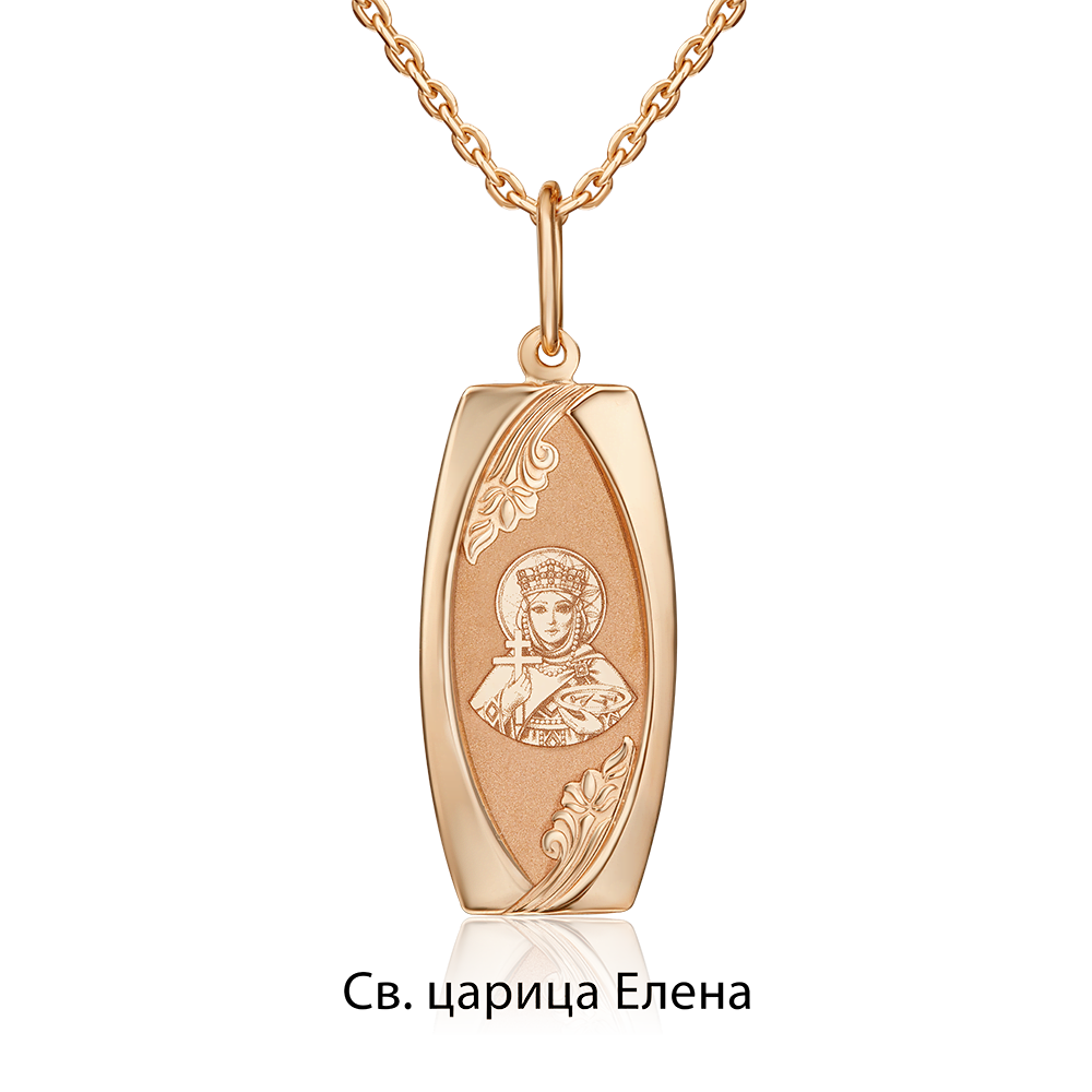 Иконка «Святая царица Елена» из красного золота 03-1883-01-000-1110