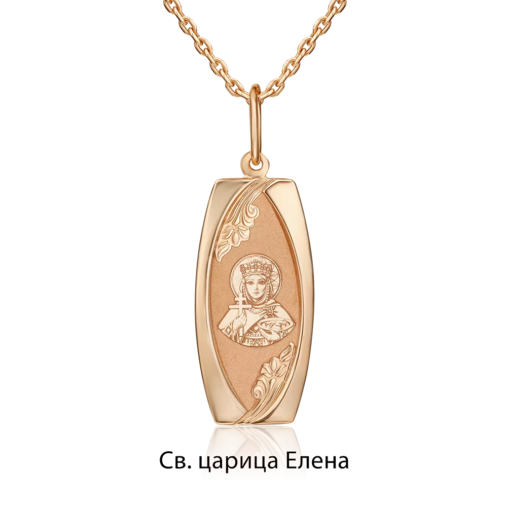 Иконка «Святая царица Елена» из красного золота 03-1883-01-000-1110