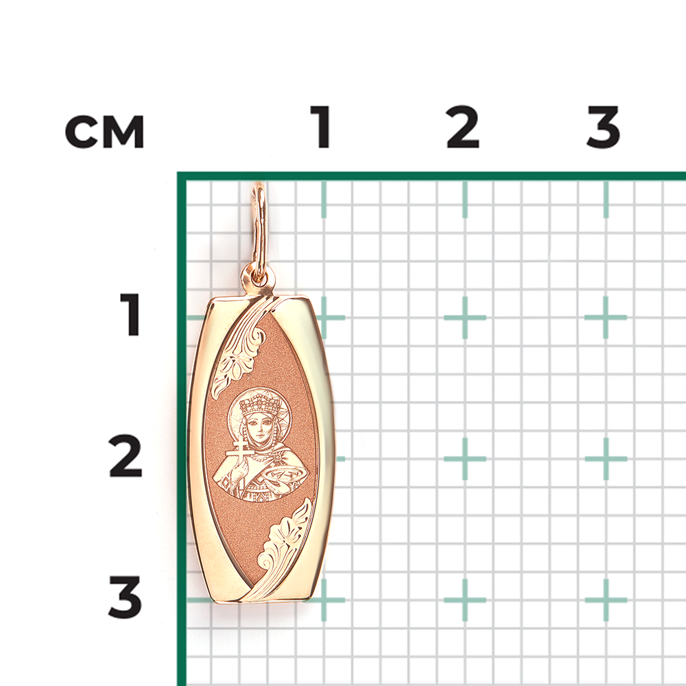 Иконка «Святая царица Елена» из красного золота 03-1883-01-000-1110