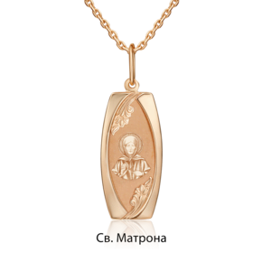 Иконка «Святая Матрона» из красного золота 03-1883-09-000-1110