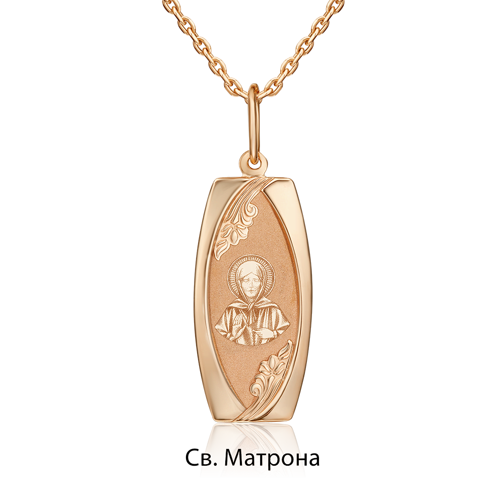 Иконка «Святая Матрона» из красного золота 03-1883-09-000-1110