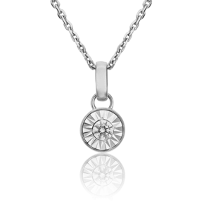 Подвеска из белого золота с фианитом 03-3094-00-501-1120-38