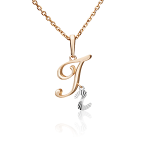 Подвеска «Буква Г» из комбинированного золота 03-2950-Г-000-1111