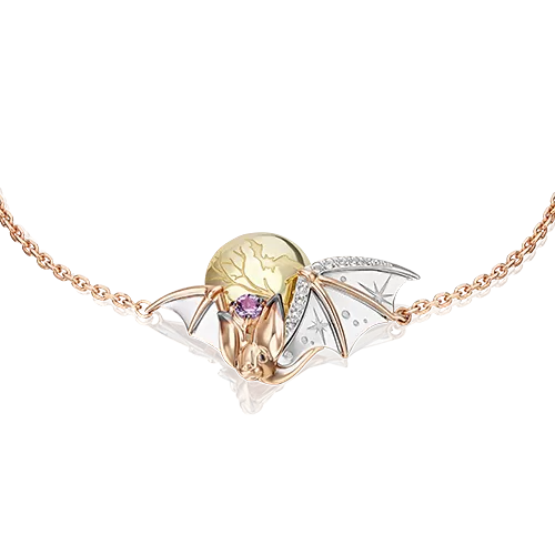 Браслет «Ночная магия» из комбинированного золота с аметистом и натуральными топазами white 05-0713-00-225-1140