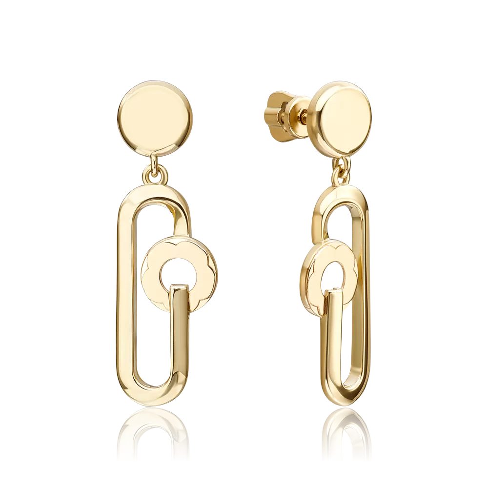 Серьги-пусеты из лимонного золота 02-5003-00-000-1130