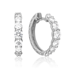 Серьги с английским замком из серебра с фианитами 02-3344-00-401-0200