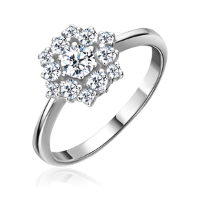 Кольцо из серебра с фианитами 01-3480-00-401-0200