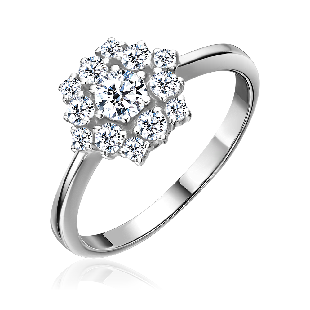 Кольцо из серебра с фианитами 01-3480-00-401-0200