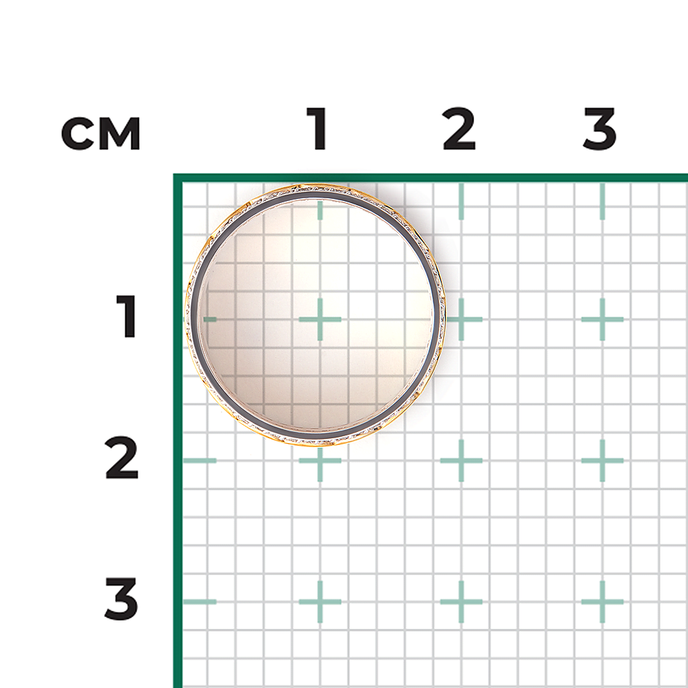 Обручальное кольцо из комбинированного золота с фианитами 01-4791-00-401-1140-50