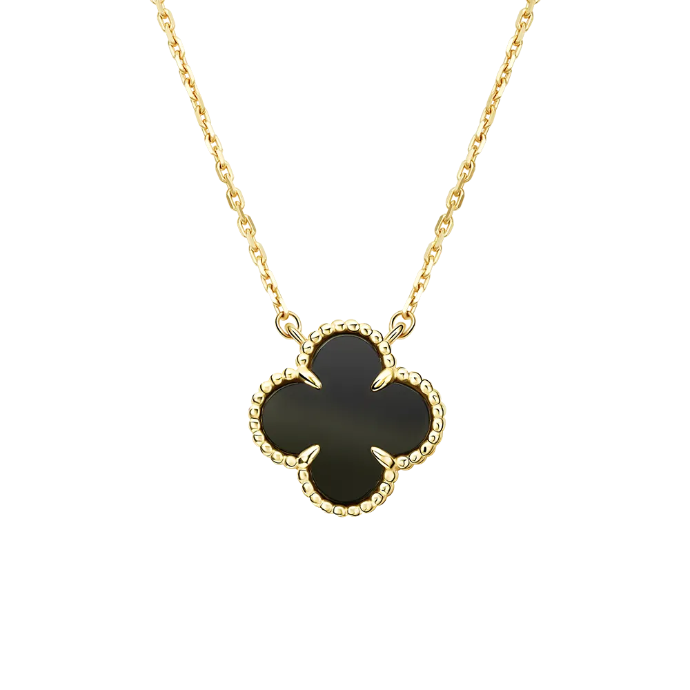 Колье из лимонного золота с ониксом 07-0271-00-281-1130