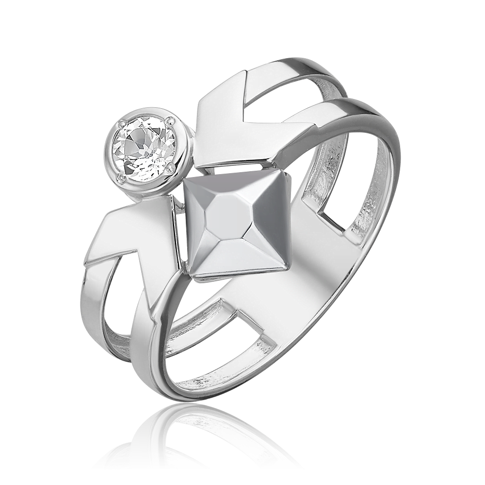 Кольцо из белого золота с натуральным топазом white 01-5618-00-201-1120