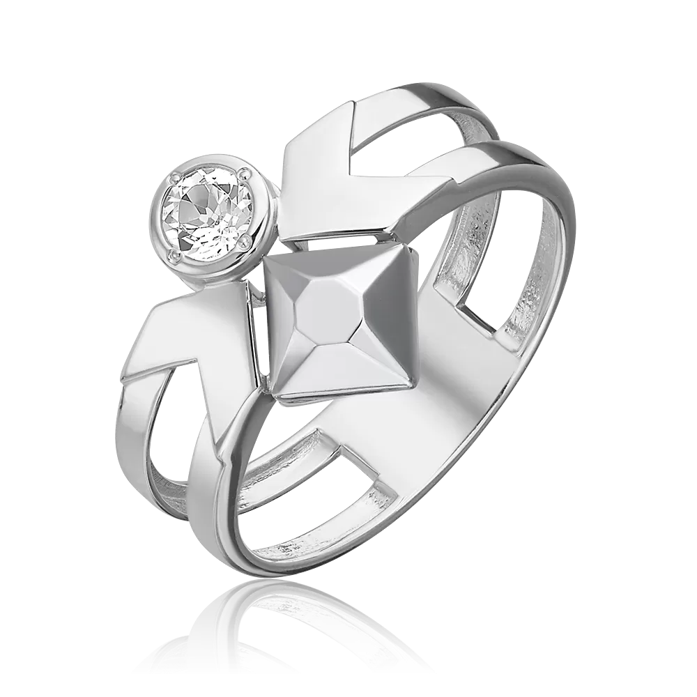 Кольцо из белого золота с натуральным топазом white 01-5618-00-201-1120