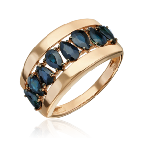 Кольцо из красного золота с сапфирами 01-5870-00-102-1110