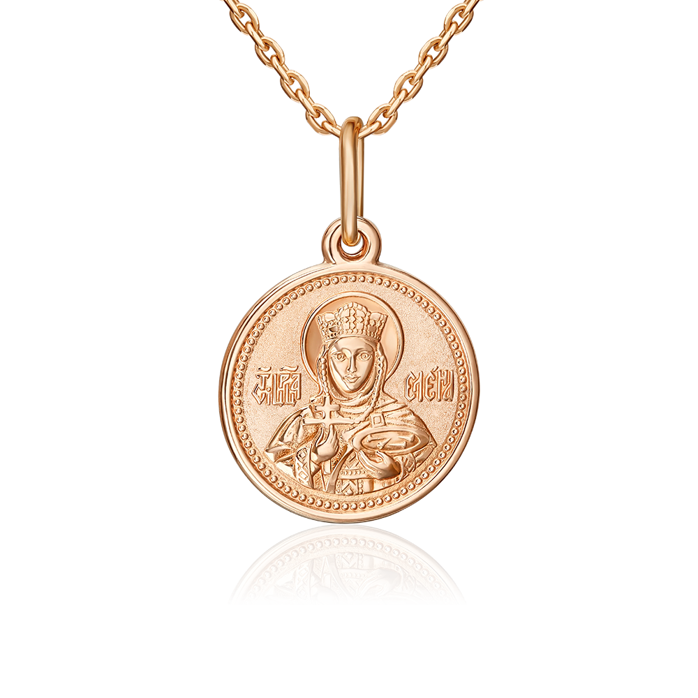 Иконка «Святая царица Елена» из красного золота 03-3725-00-000-1110