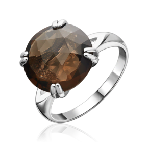 Кольцо из серебра с кварцем дымчатым 01-3537-00-202-0200