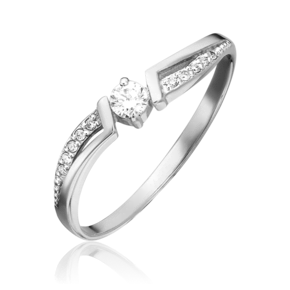 Кольцо из белого золота с бриллиантами 01-0723-00-101-1120-30
