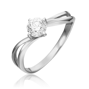 Помолвочное кольцо из белого золота с бриллиантом 01-0727-00-101-1120-30