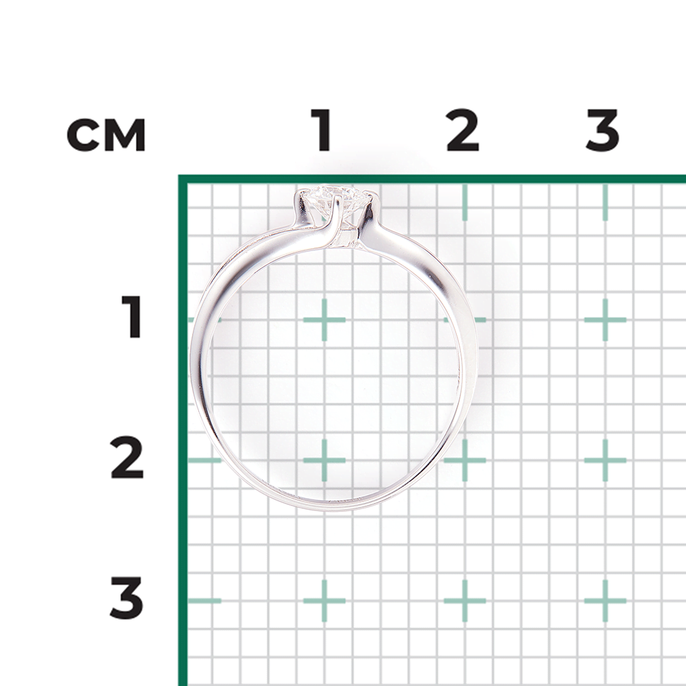 Помолвочное кольцо из белого золота с бриллиантом 01-0727-00-101-1120-30