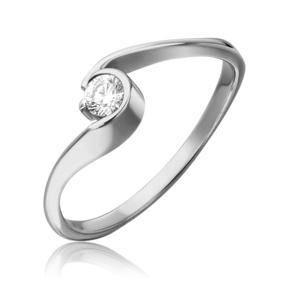 Кольцо из белого золота с бриллиантом 01-0729-00-101-1120-30