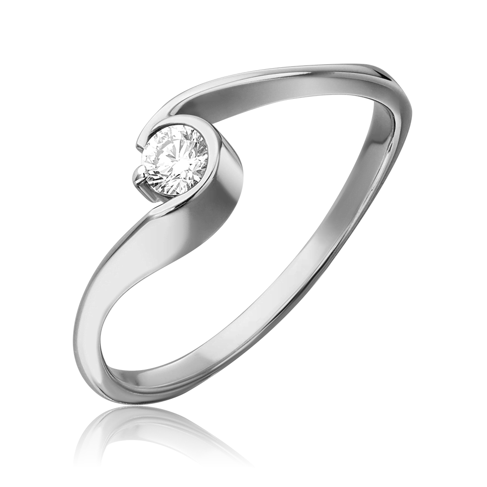 Кольцо из белого золота с бриллиантом 01-0729-00-101-1120-30