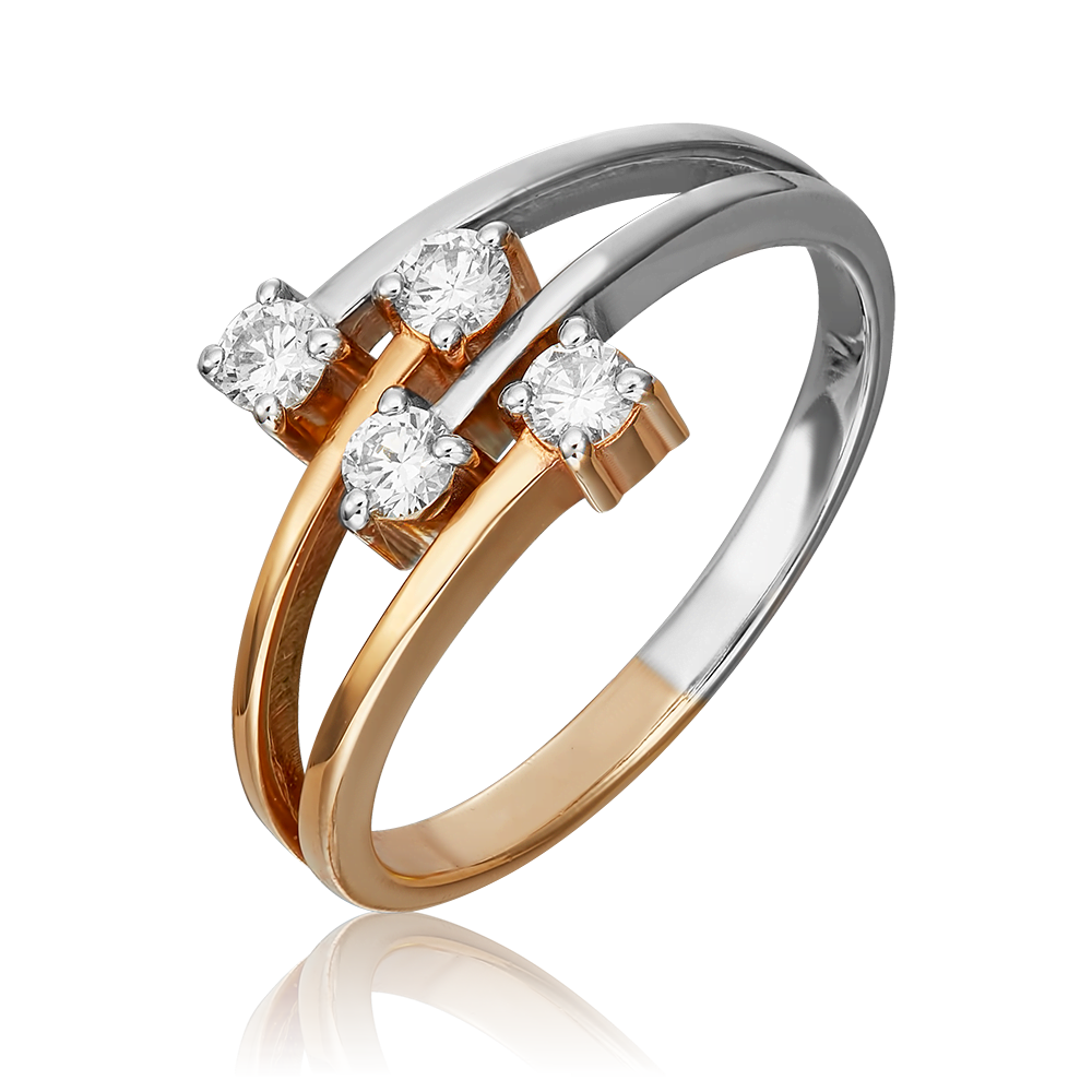 Кольцо из комбинированного золота с бриллиантами 01-0730-00-101-1111-30