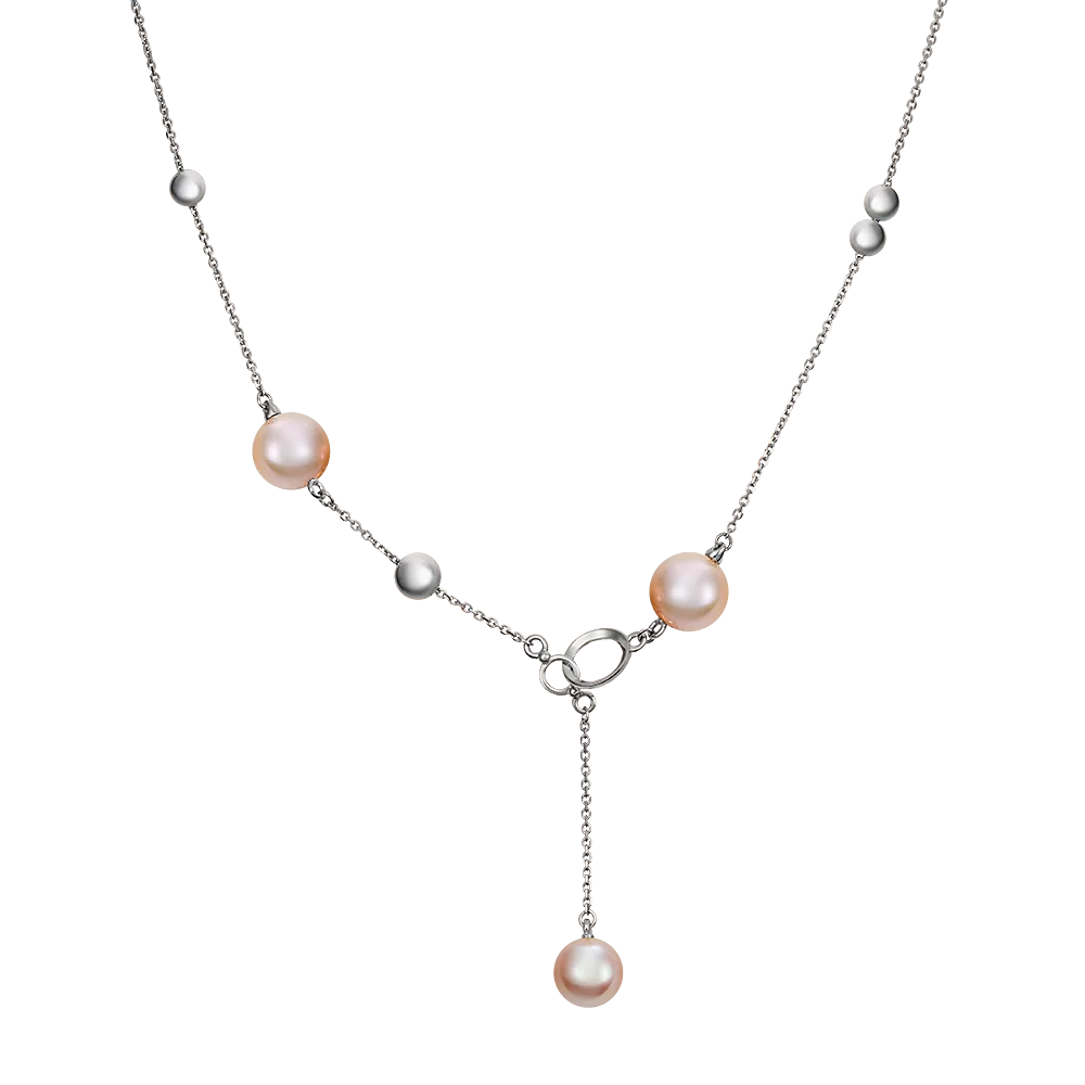Колье из белого золота с жемчугом культивированным 07-0215-00-301-1120-31