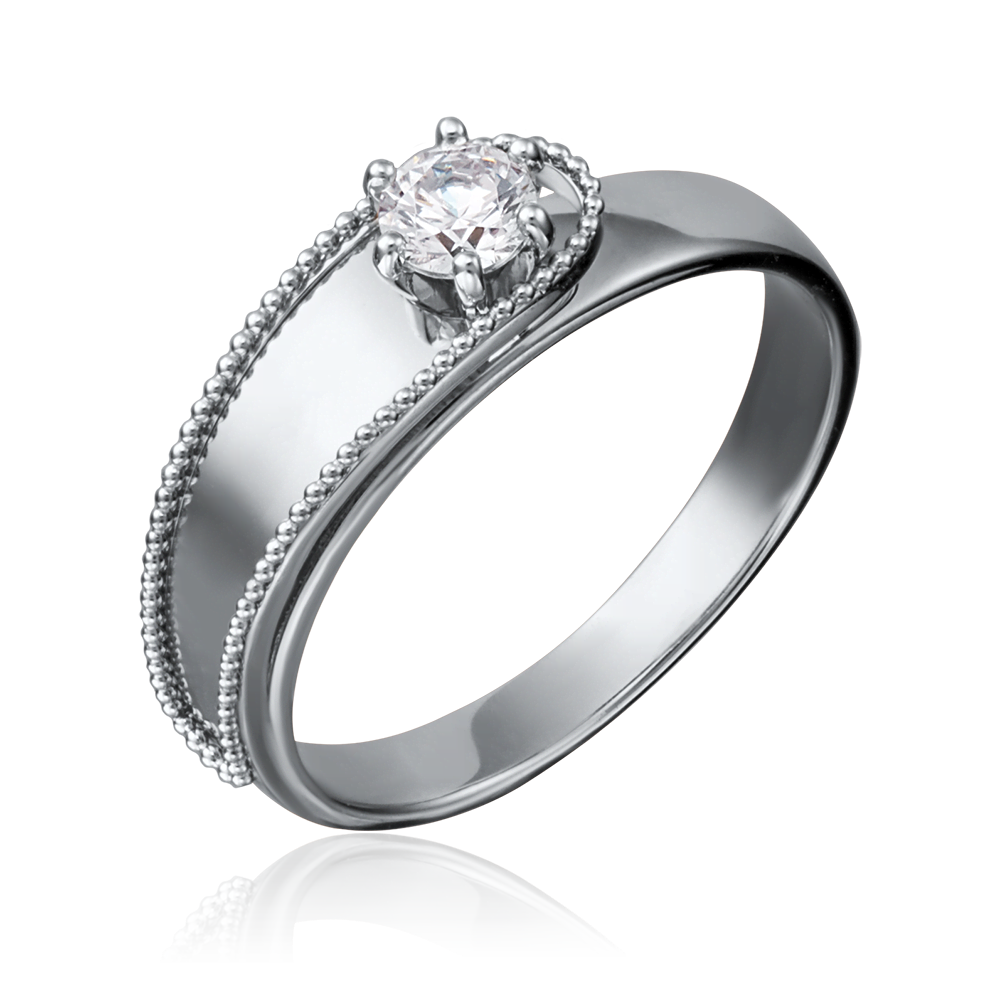 Кольцо из белого золота с бриллиантом 01-5206-00-101-1120-30