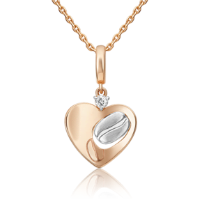 Подвеска из комбинированного золота с натуральным топазом white 03-3323-01-201-1111