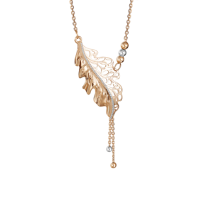 Колье «Лист дуба» из красного золота 07-0197-00-000-1110-48