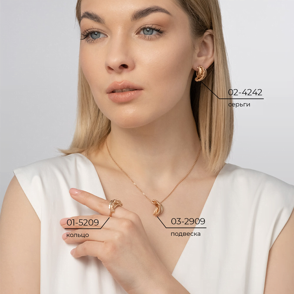 Подвеска из комбинированного золота 03-2909-00-000-1113-66